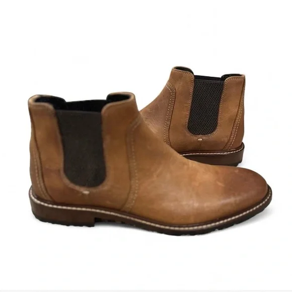 Brand New Johnston & Murphy Men's Brown Leather Chelsea Boots Size US 9.5 Men’s - Picture 2 of 5